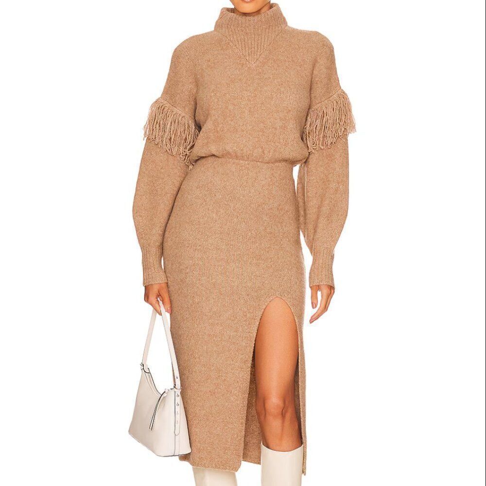 SAYLOR Tan Midi Dress